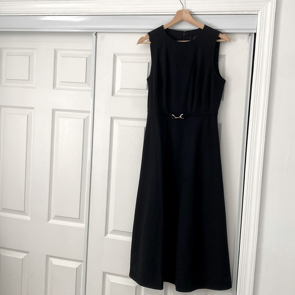 J Crew Black Stretch Wool Dress by Tollegno 1900